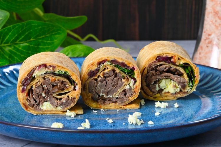 Lamb and Feta Tortilla Pinwheel Sandwiches